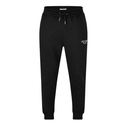 Black - Front - Jack Wills Mens Haydor Cotton Logo Joggers