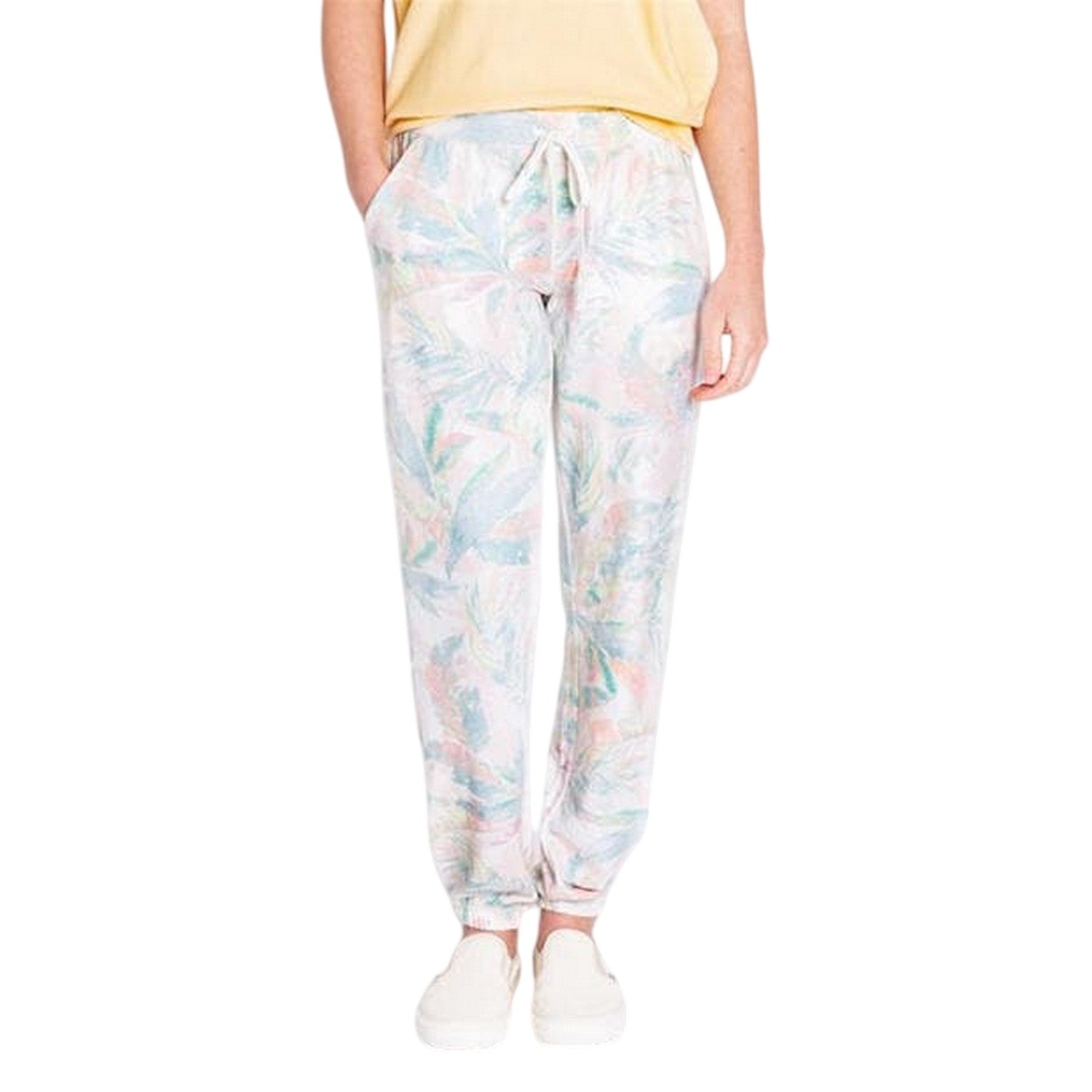 Desert-Tropical - Back - PJ Salvage Womens-Ladies Palm Print Relaxed Fit Lounge Pants