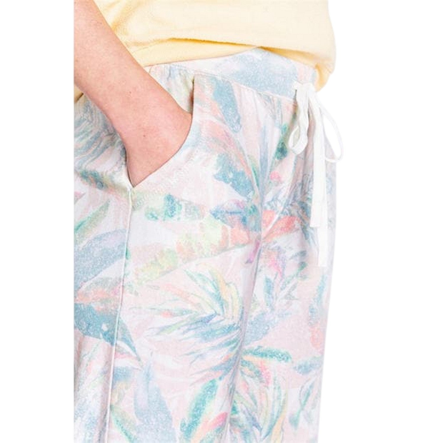 Desert-Tropical - Side - PJ Salvage Womens-Ladies Palm Print Relaxed Fit Lounge Pants