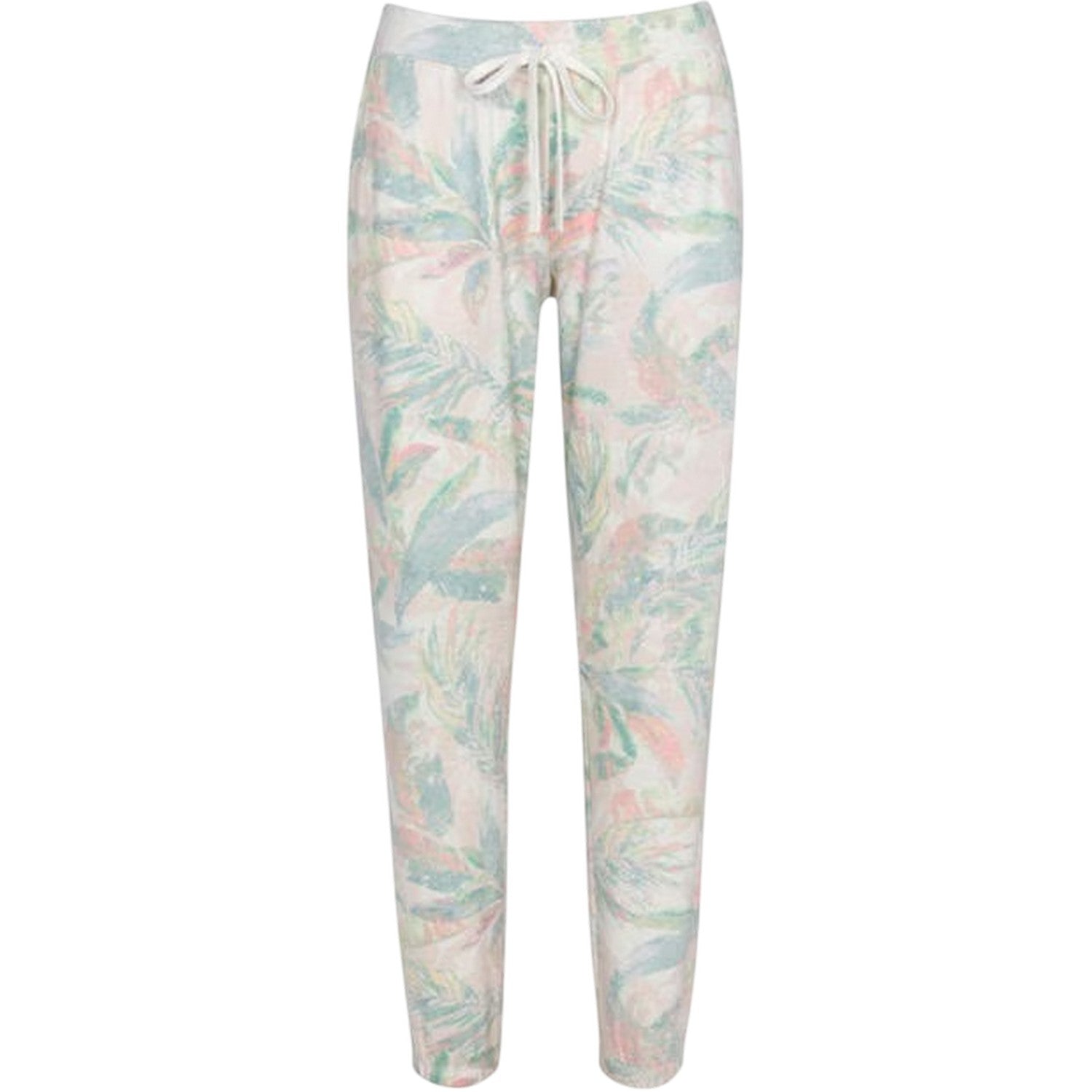 Desert-Tropical - Front - PJ Salvage Womens-Ladies Palm Print Relaxed Fit Lounge Pants
