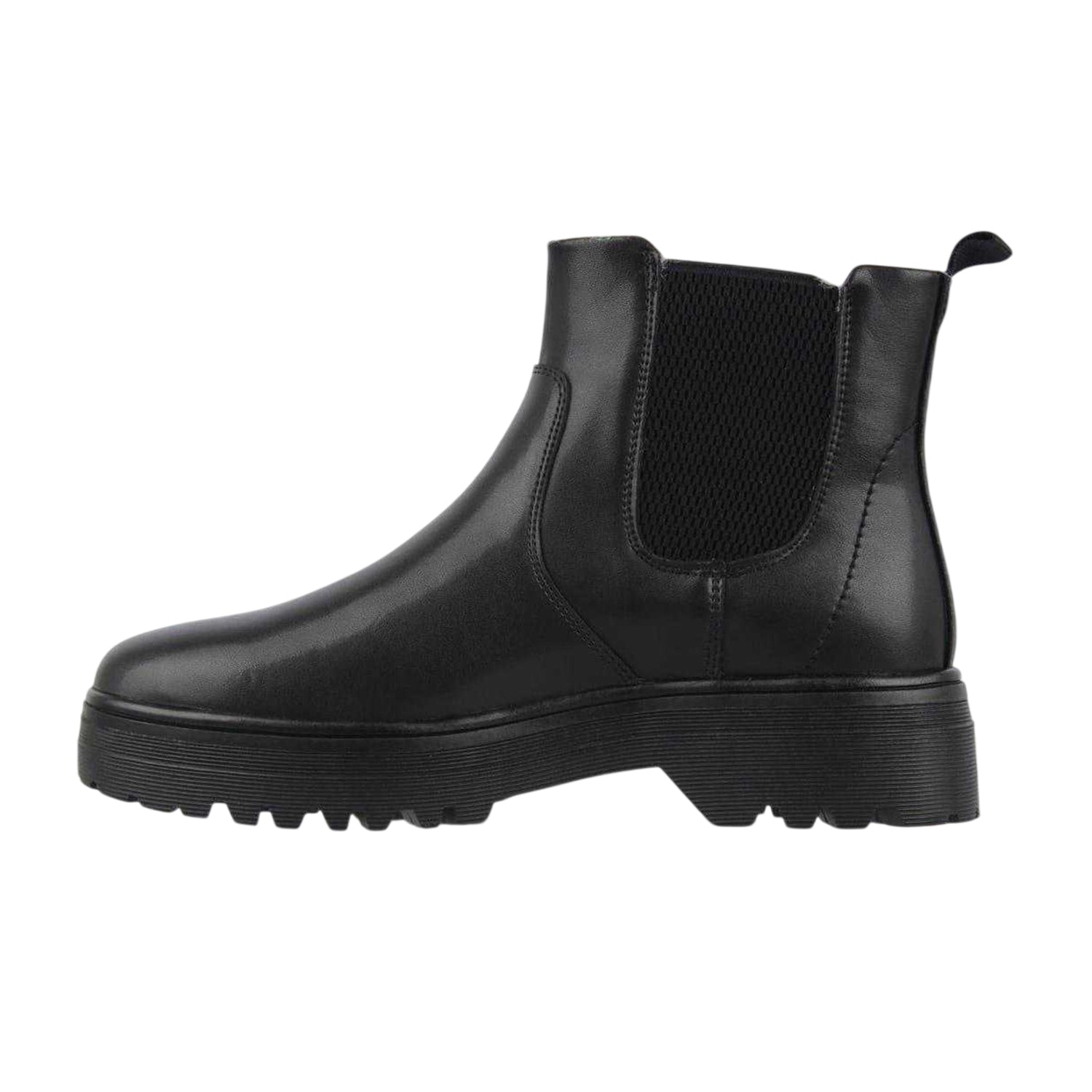 Black - Back - Jack Wills Womens-Ladies Faux Fur Lined Chelsea Boots