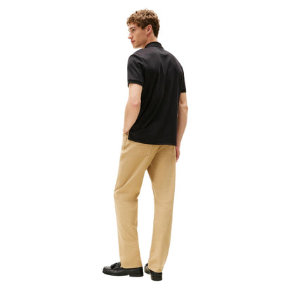 Black - Back - Tommy Hilfiger Mens Quarter Zip Polo Shirt