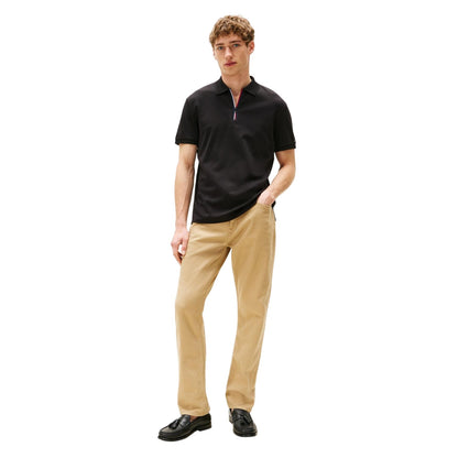 Black - Lifestyle - Tommy Hilfiger Mens Quarter Zip Polo Shirt