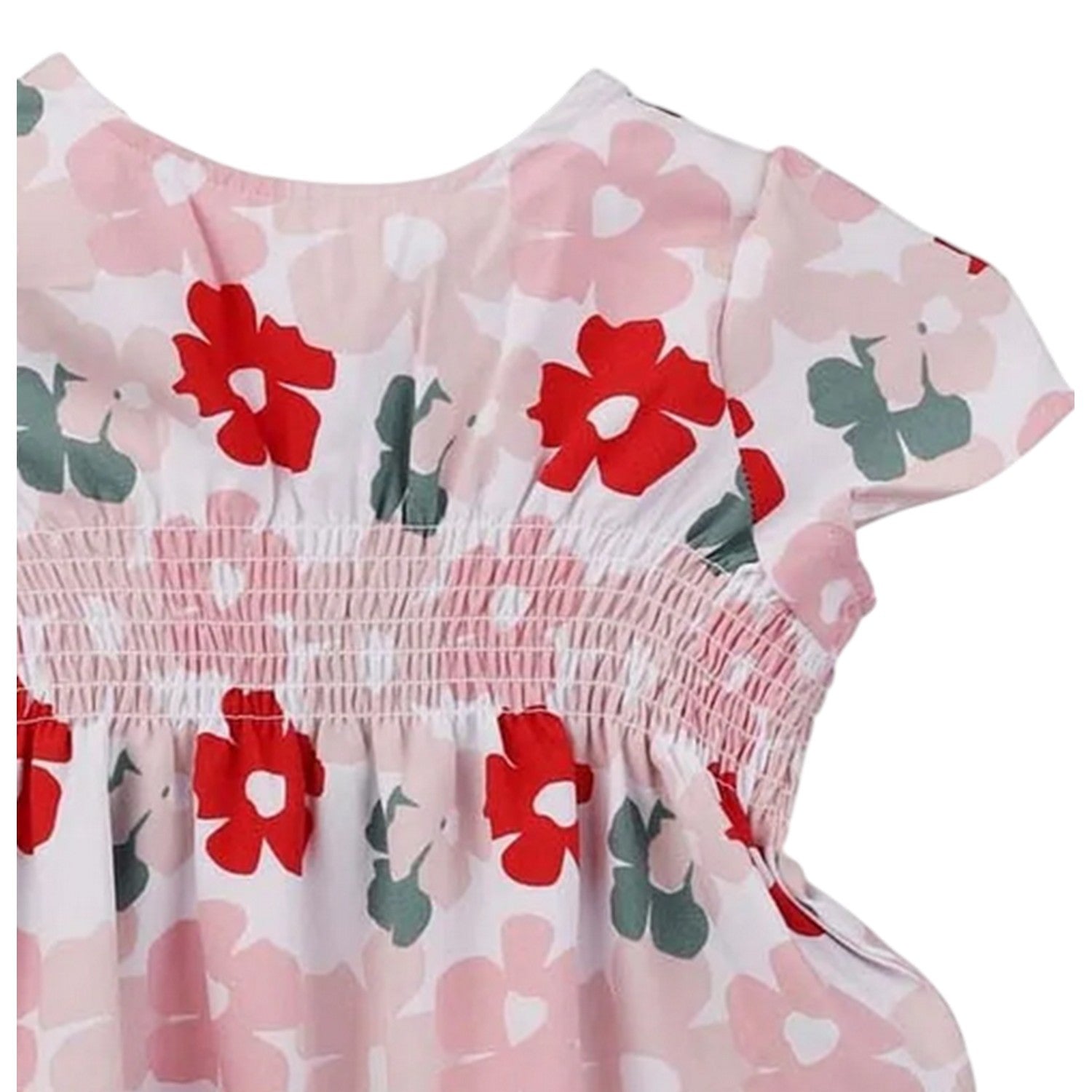 Red - Side - Trespass Girls Ever So Floral Smock Dress
