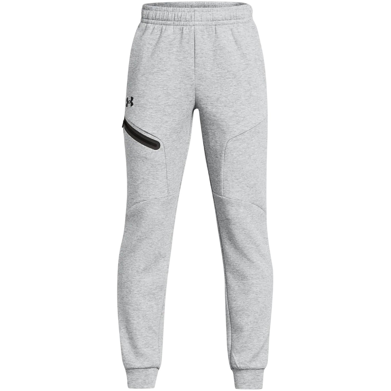 Grey - Front - Under Armour Childrens-Kids Unstoppable Fleece Slim Joggers