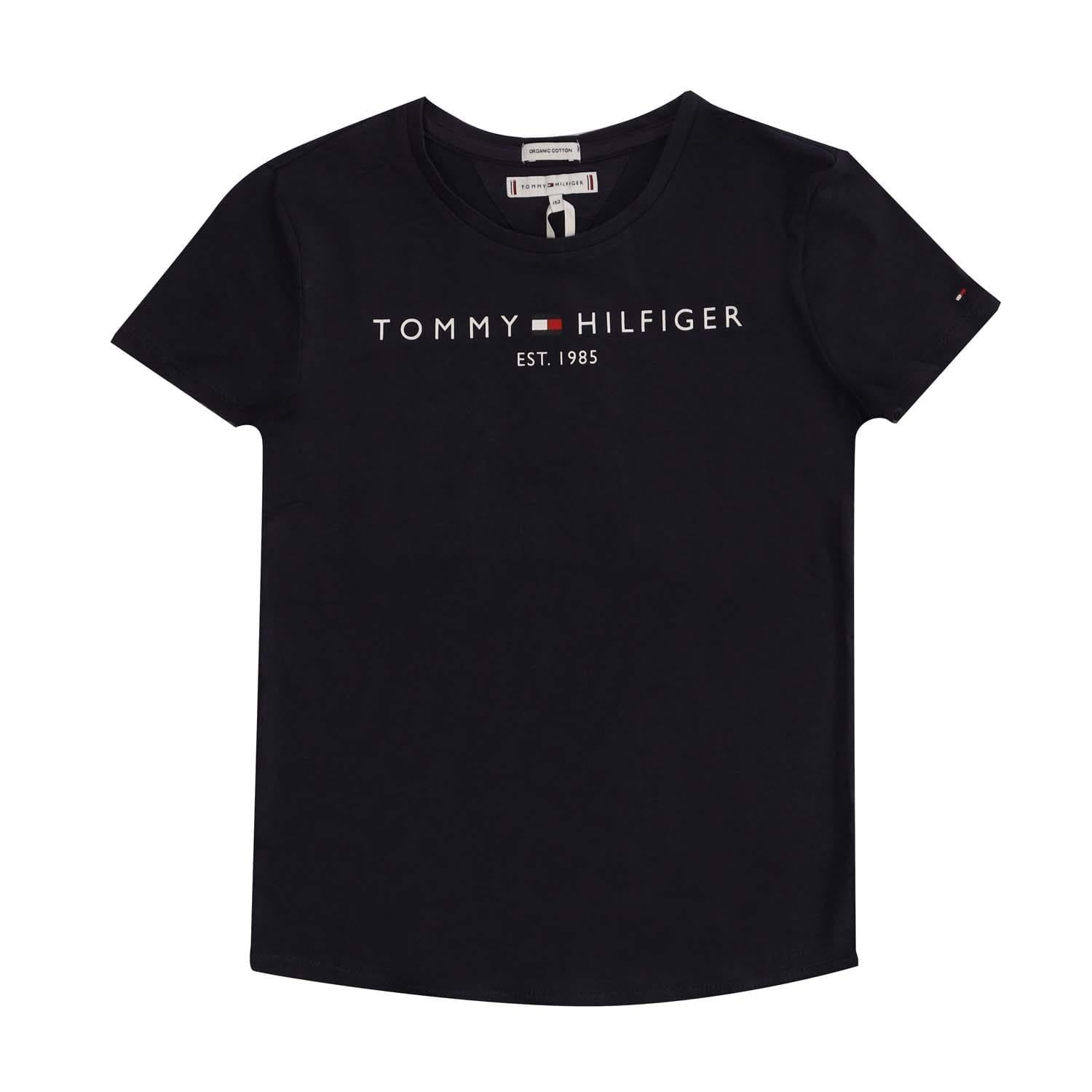 Blue - Front - Tommy Hilfiger Childrens-Kids Essential T-Shirt