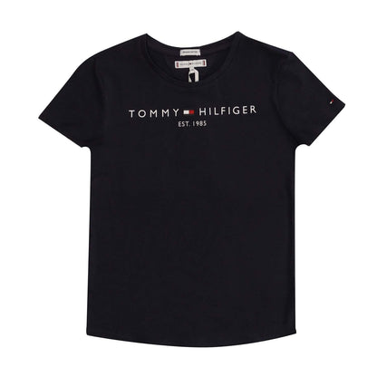 Blue - Front - Tommy Hilfiger Childrens-Kids Essential T-Shirt