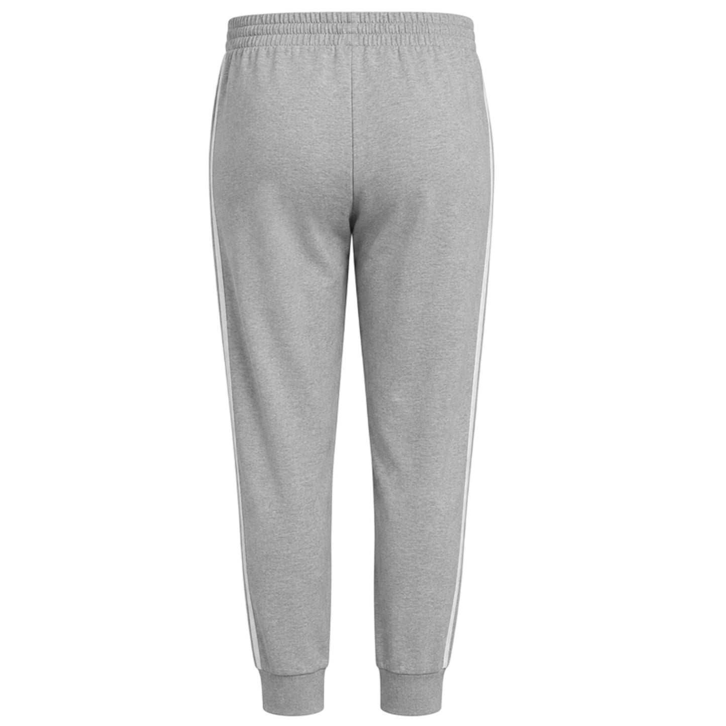 Grey - Back - Adidas Womens-Ladies 3S Cotton 3 Stripes Joggers