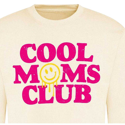 White - Side - AWD Womens-Ladies Cool Moms Club Sweatshirt