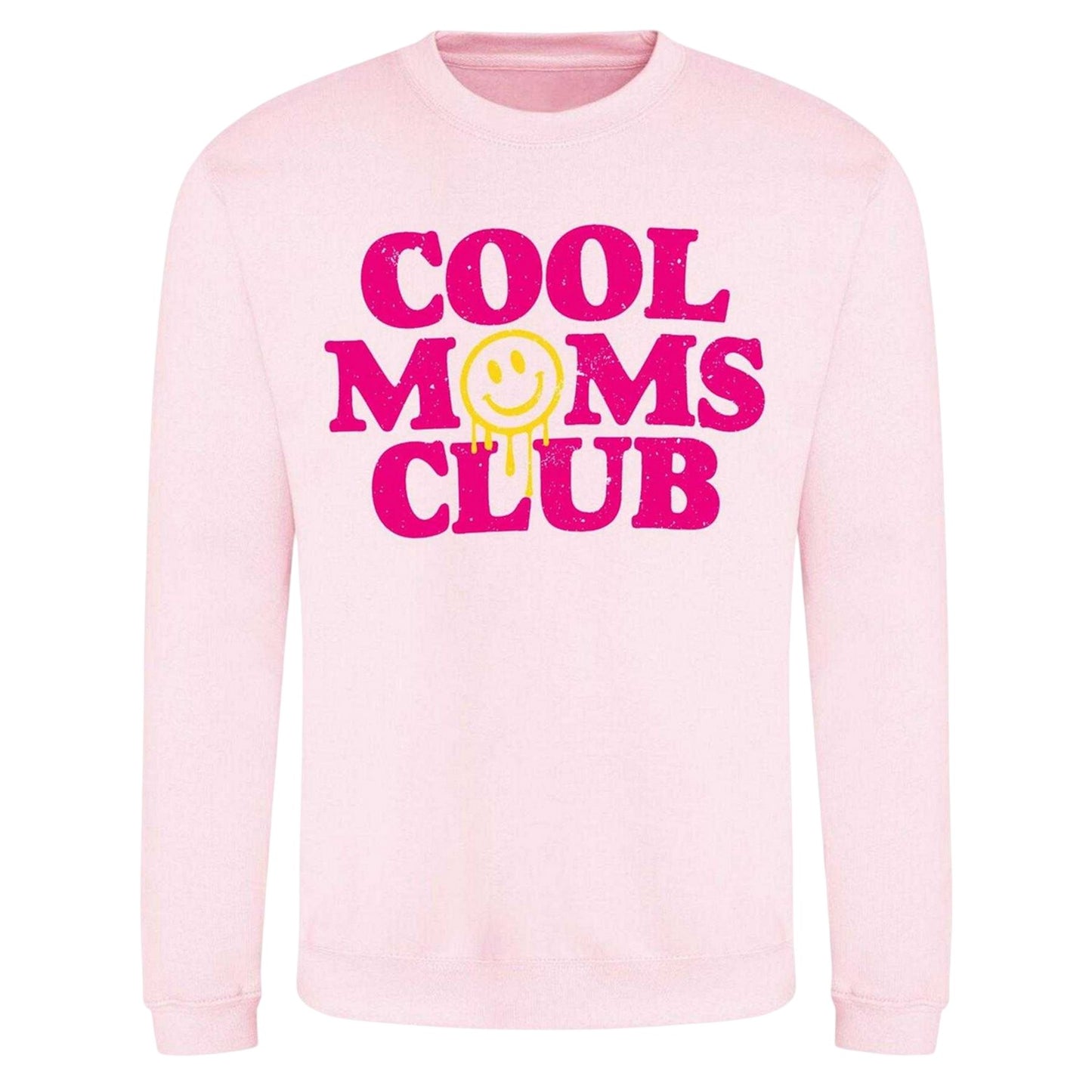 Pink - Front - AWD Womens-Ladies Cool Moms Club Sweatshirt