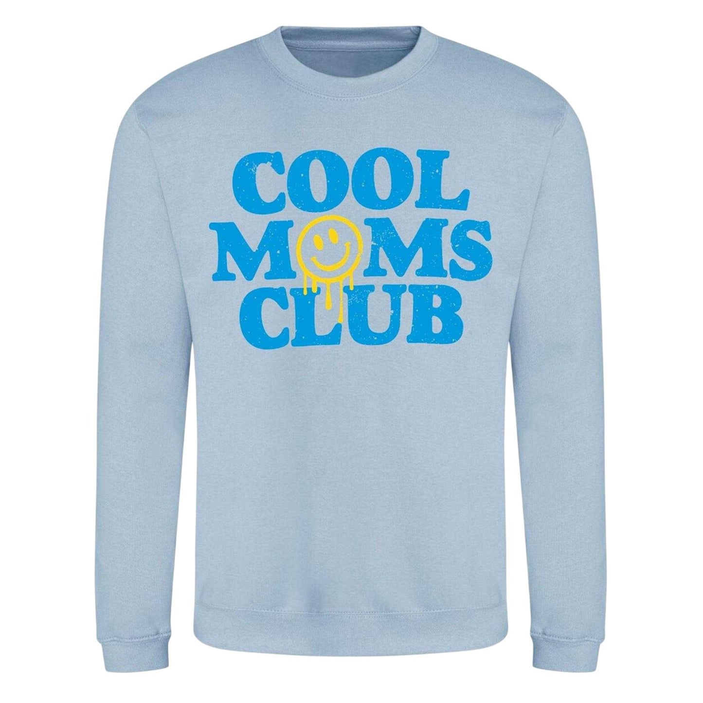 Blue - Front - AWD Womens-Ladies Cool Moms Club Sweatshirt