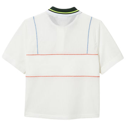 White - Back - Lacoste Womens-Ladies Collared Polo Shirt