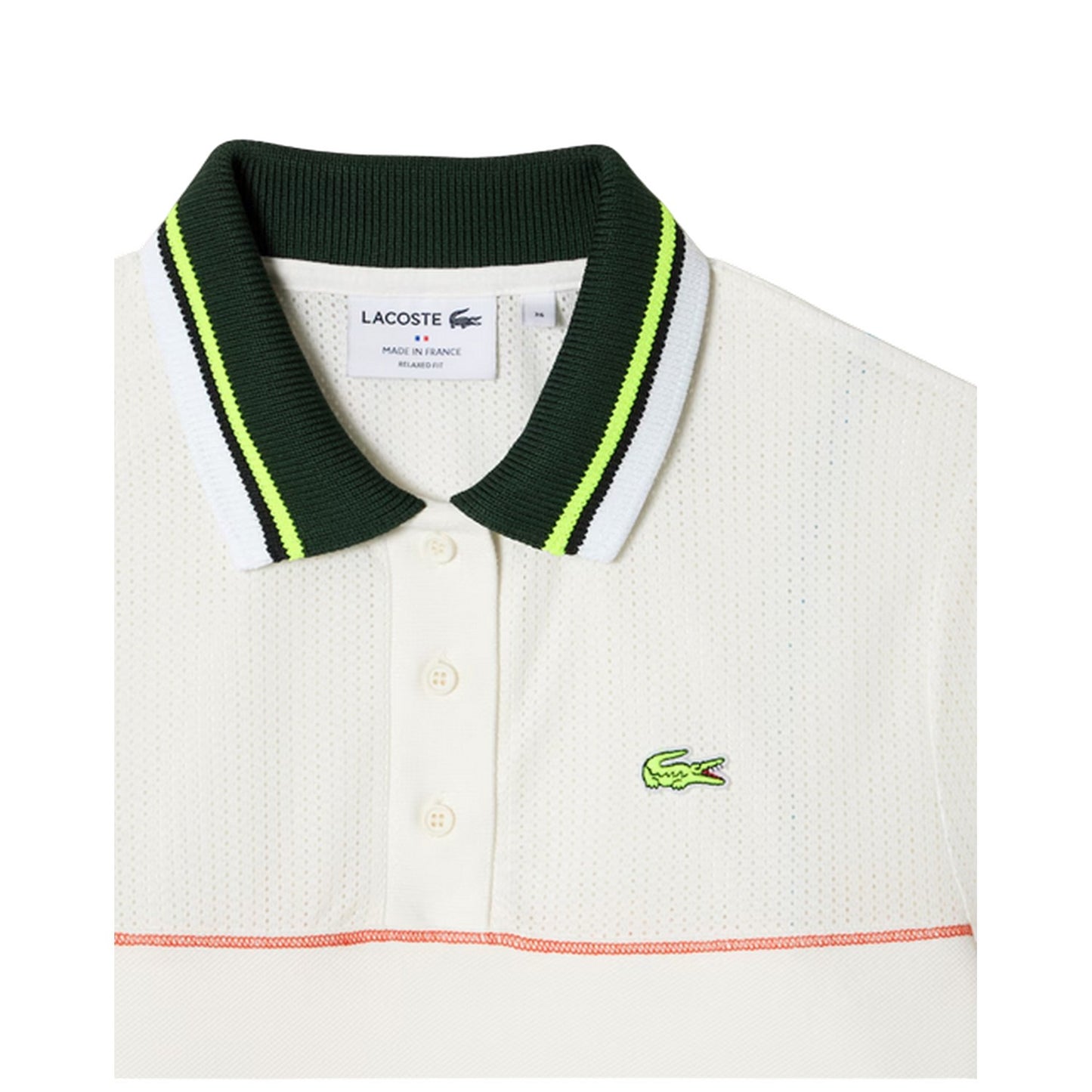 White - Side - Lacoste Womens-Ladies Collared Polo Shirt