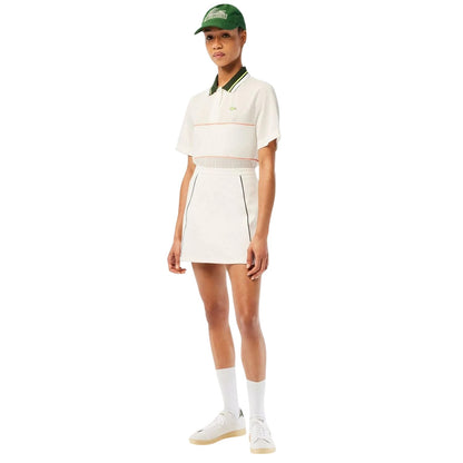 White - Lifestyle - Lacoste Womens-Ladies Collared Polo Shirt