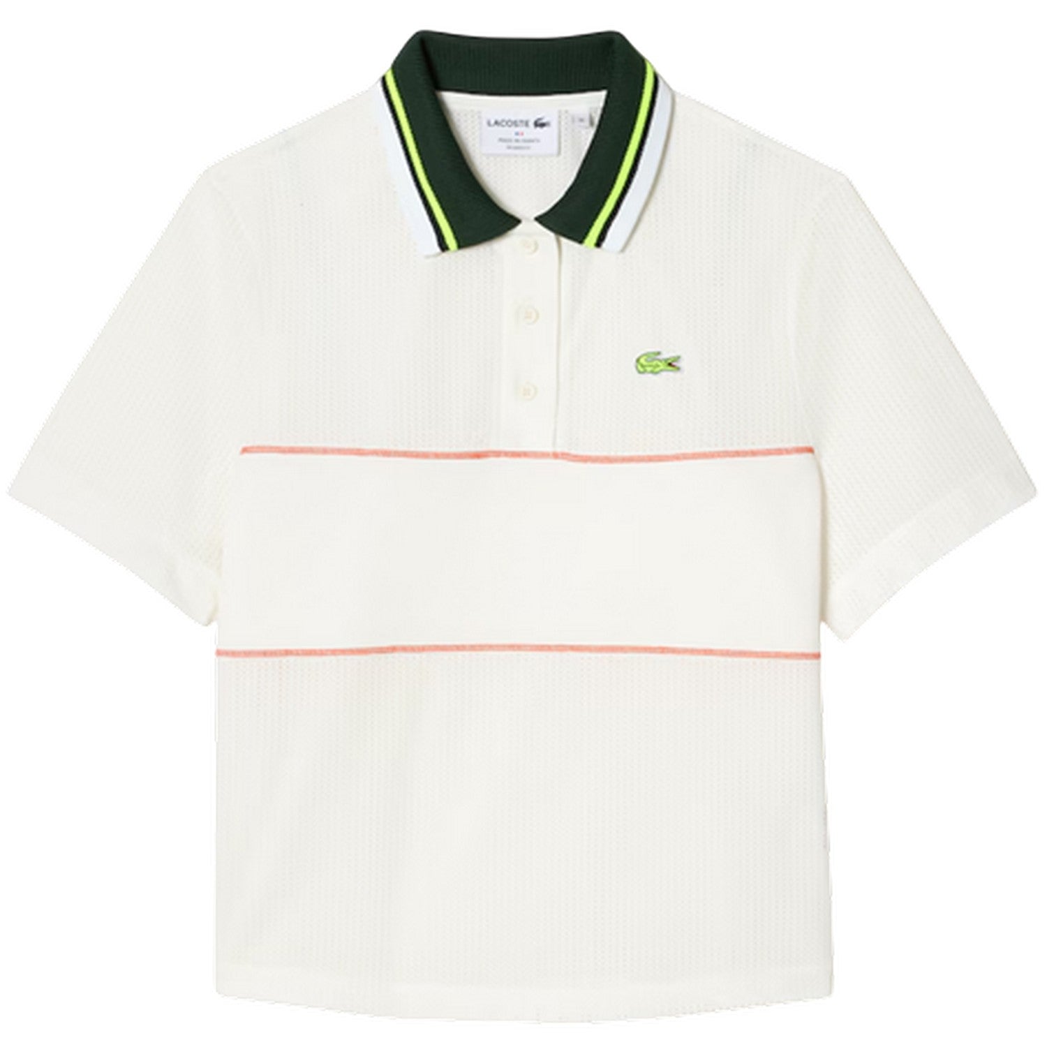 White - Front - Lacoste Womens-Ladies Collared Polo Shirt