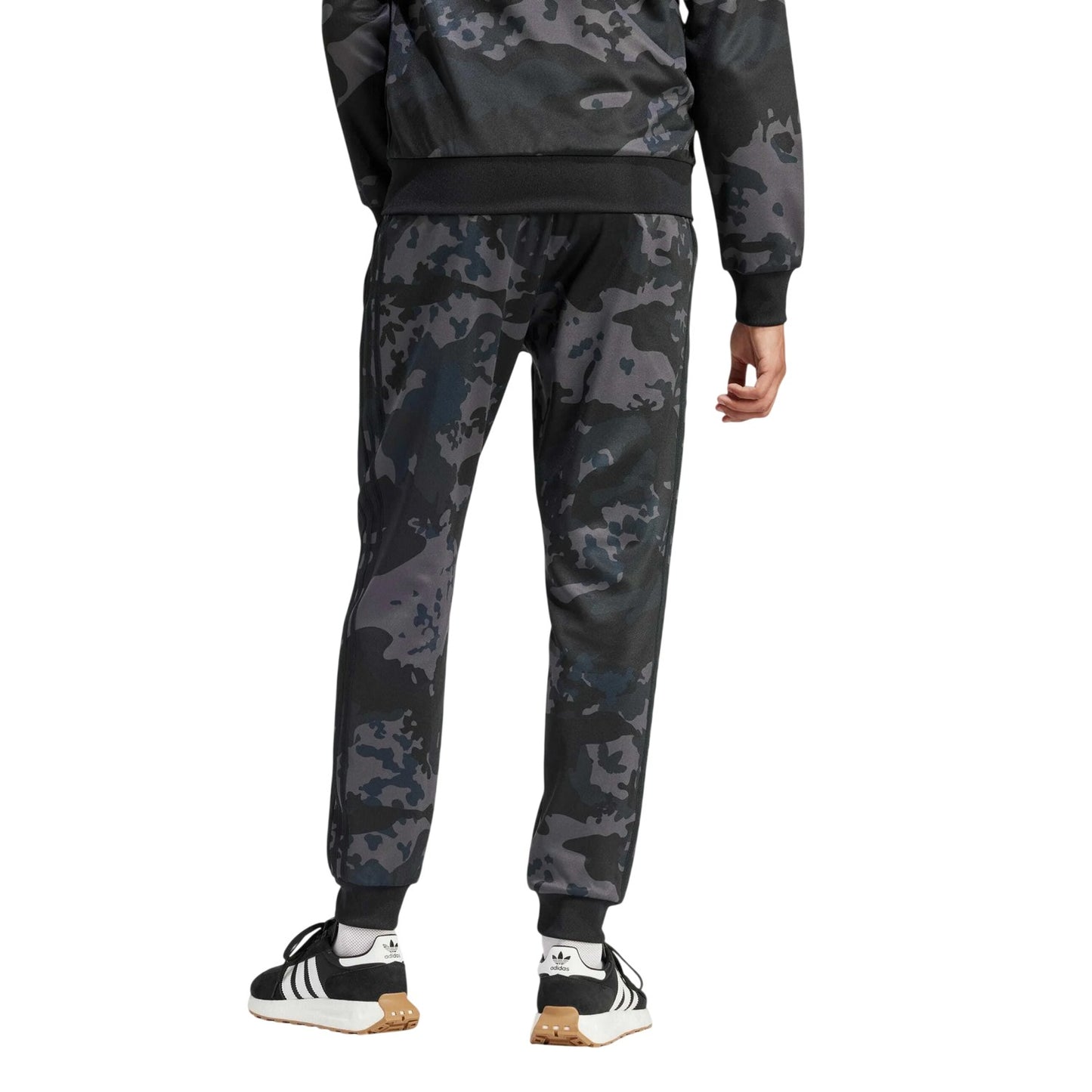 Black - Back - Adidas Mens Originals SSTR Camo Tapered Jogging Bottoms