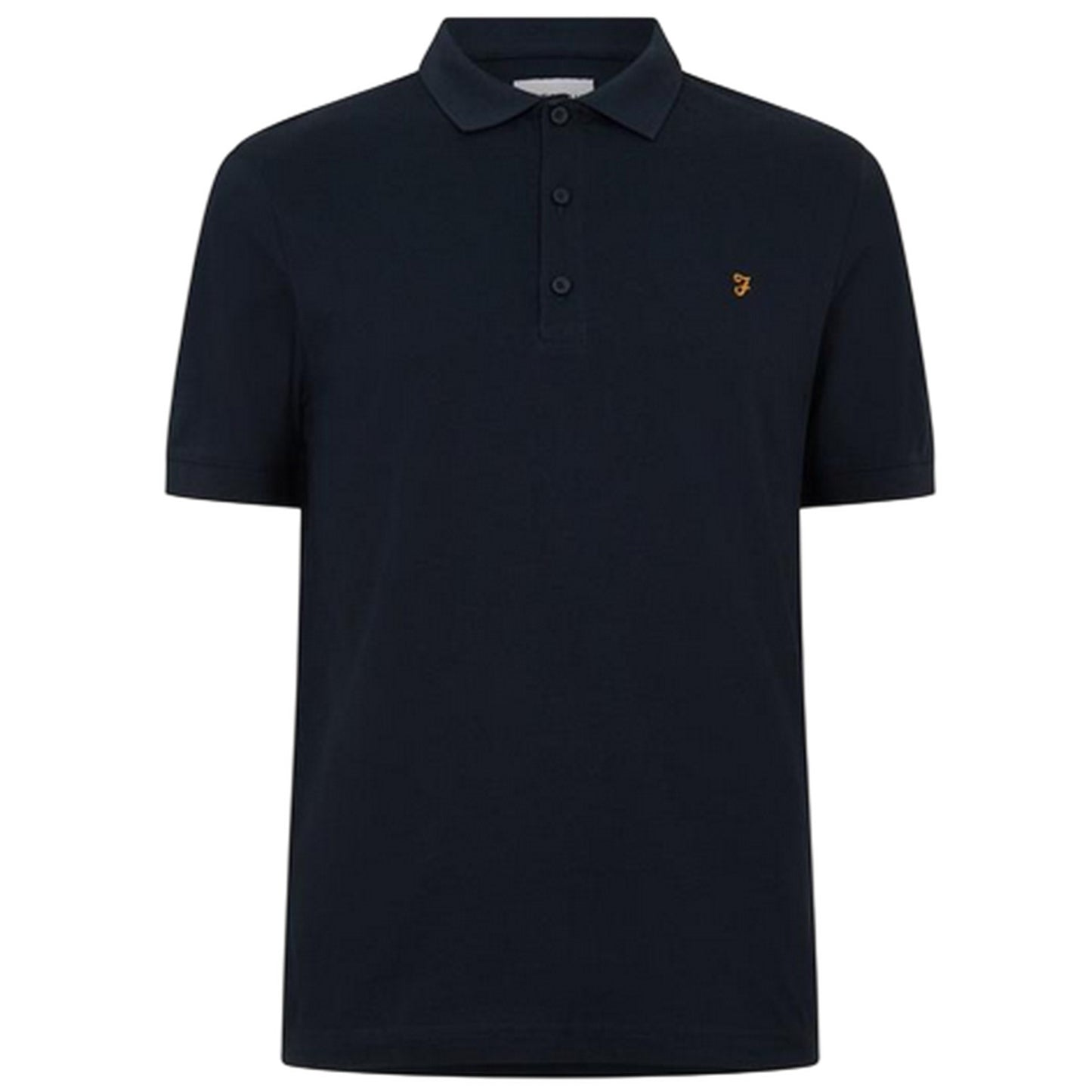 True Navy - Front - Farah Mens Emerson Short-Sleeved Polo Shirt