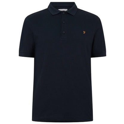 True Navy - Front - Farah Mens Emerson Short-Sleeved Polo Shirt