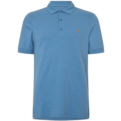 Blue - Front - Farah Mens Emerson Short-Sleeved Polo Shirt
