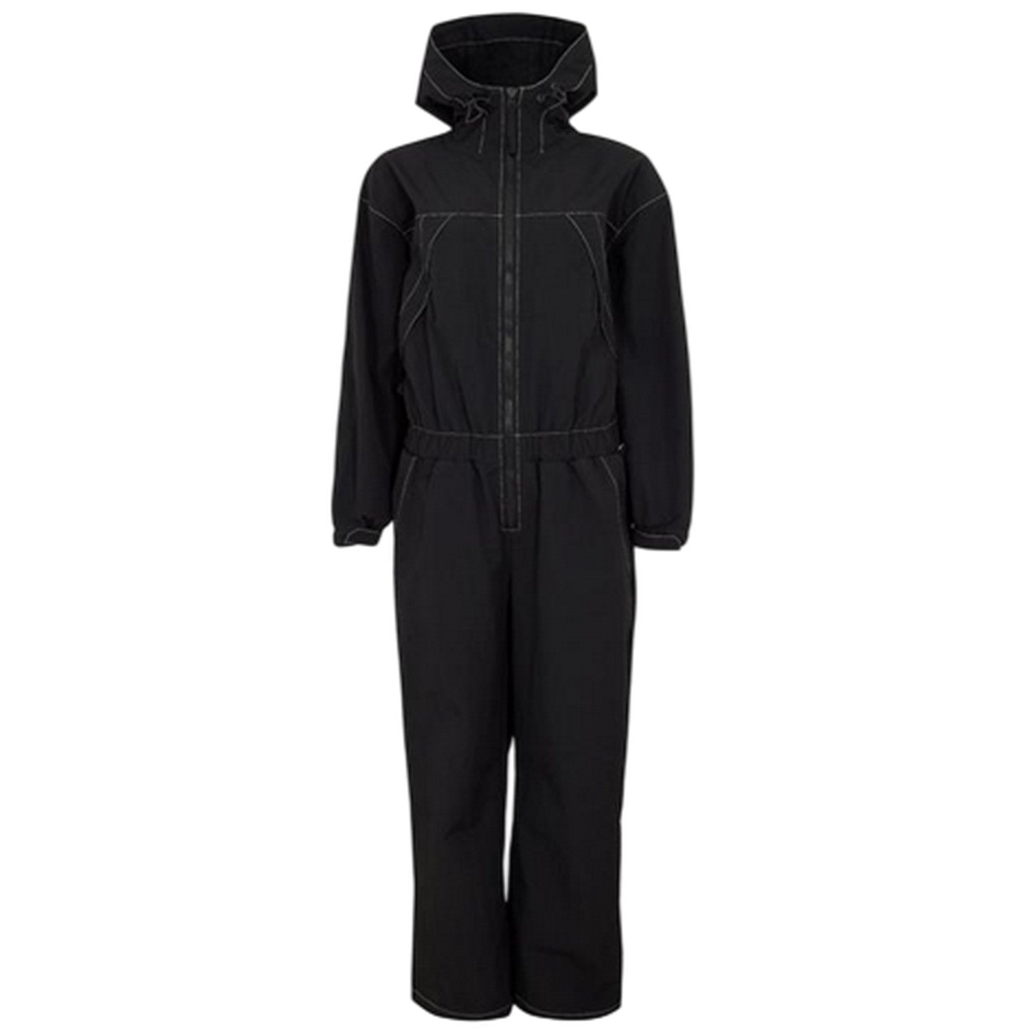 Black - Front - Timberland Womens-Ladies Veneda Hooded Long-Sleeved Jumpsuit