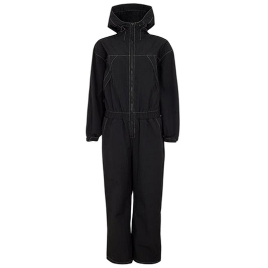 Black - Front - Timberland Womens-Ladies Veneda Hooded Long-Sleeved Jumpsuit