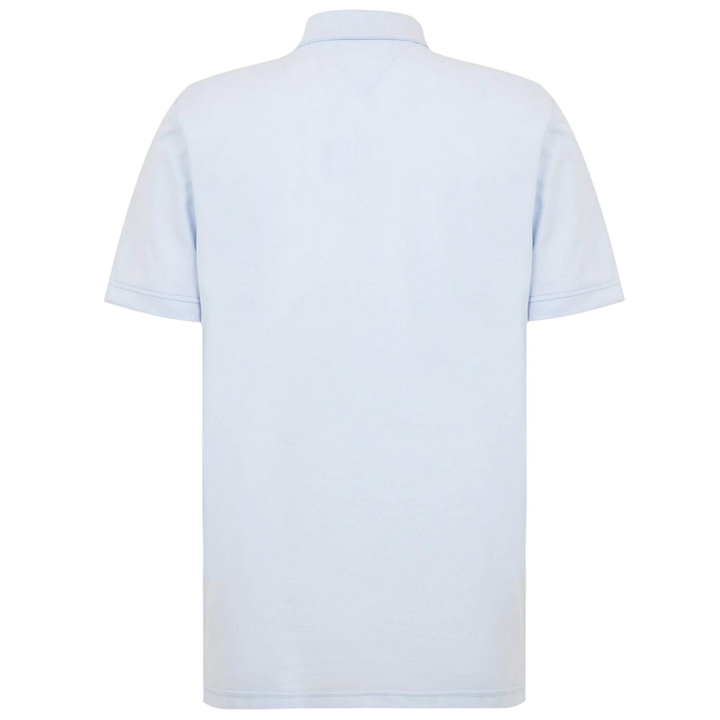Breezy Blue-White - Back - Tommy Hilfiger Mens Quarter Zip Polo Shirt