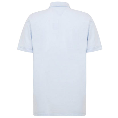 Breezy Blue-White - Back - Tommy Hilfiger Mens Quarter Zip Polo Shirt