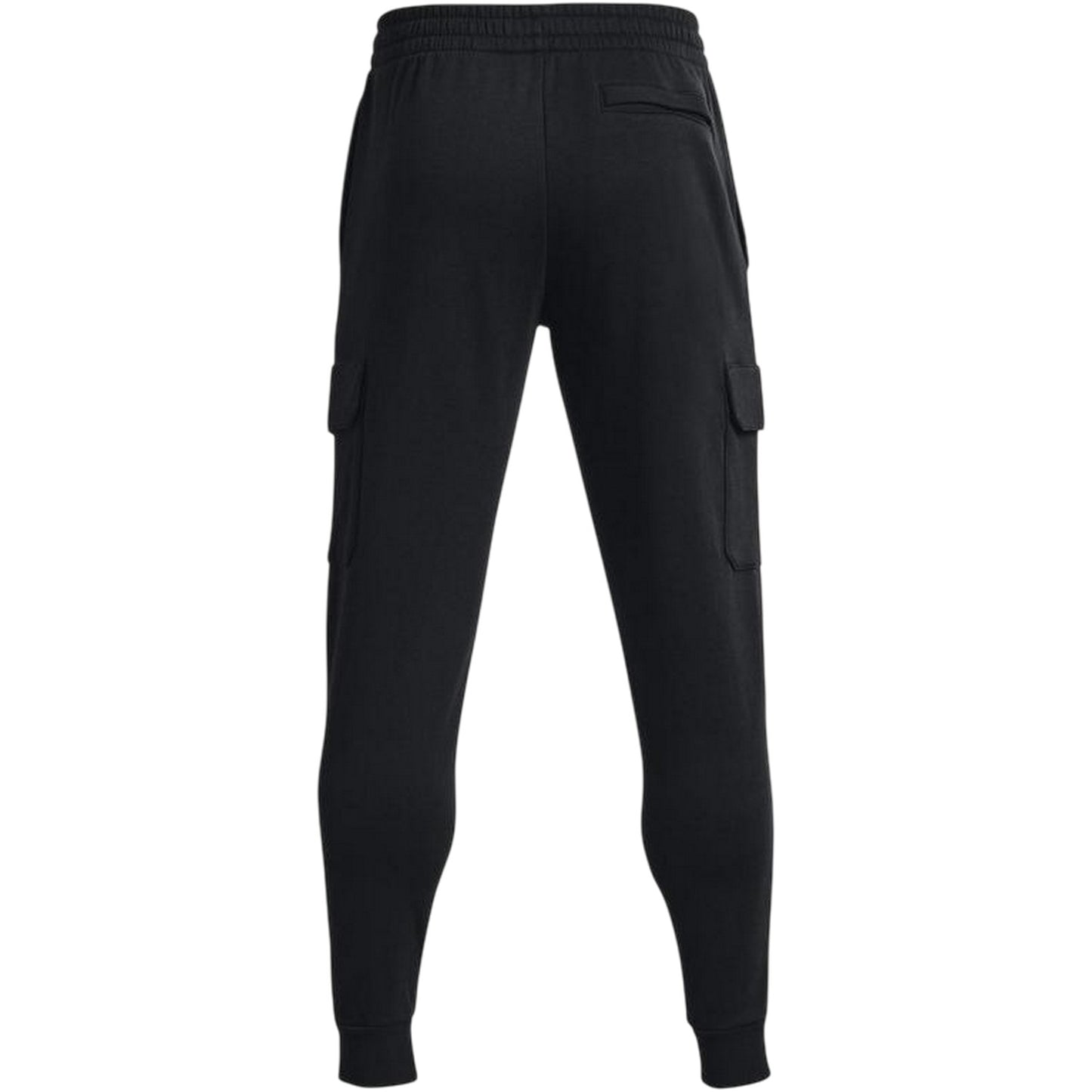 Black-White - Back - Under Armour Mens Rival Fleece Cargo Pocket Joggers
