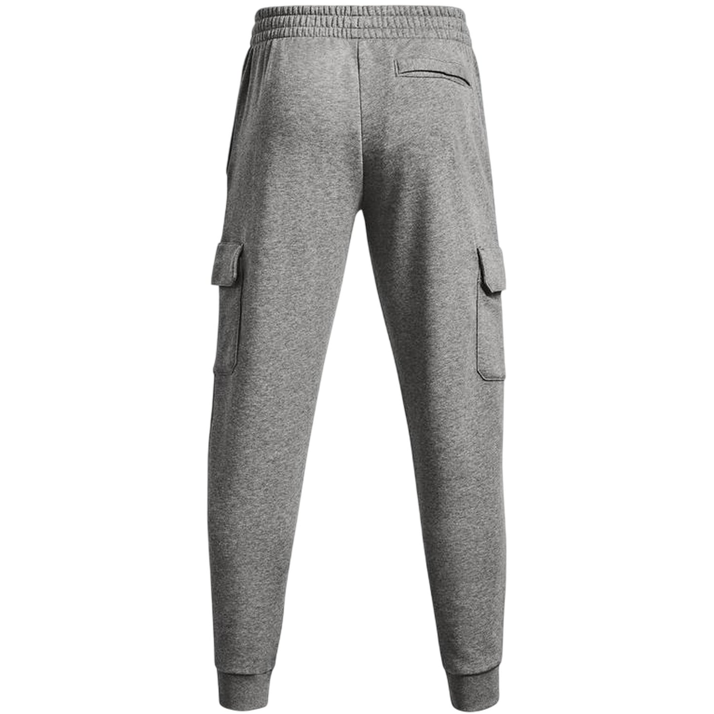 Grey-Black - Back - Under Armour Mens Rival Fleece Cargo Pocket Joggers