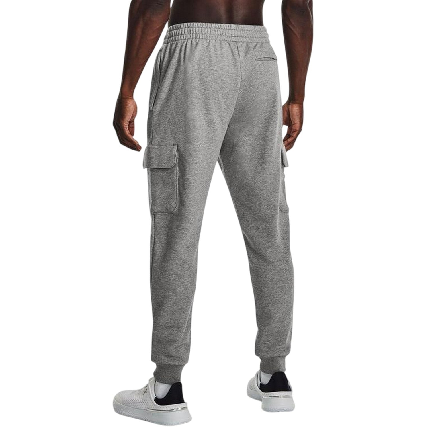 Grey-Black - Lifestyle - Under Armour Mens Rival Fleece Cargo Pocket Joggers