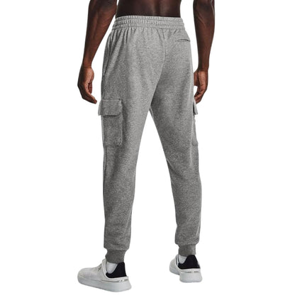 Grey-Black - Lifestyle - Under Armour Mens Rival Fleece Cargo Pocket Joggers