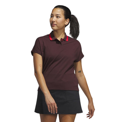 Ruby Red - Pack Shot - Adidas Womens-Ladies Collared Polo Shirt