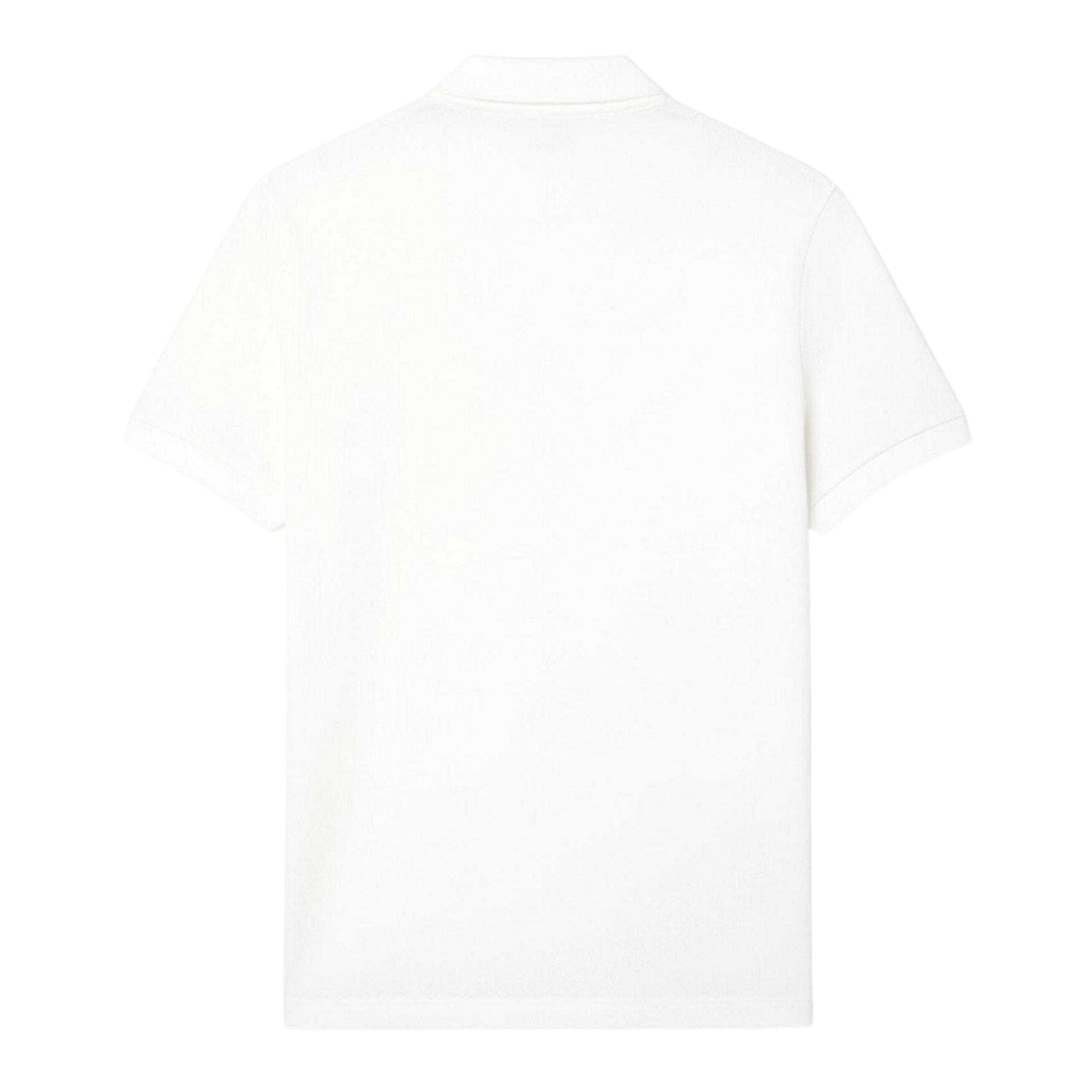 White - Back - Lacoste Mens Paris Open Collar Polo Shirt