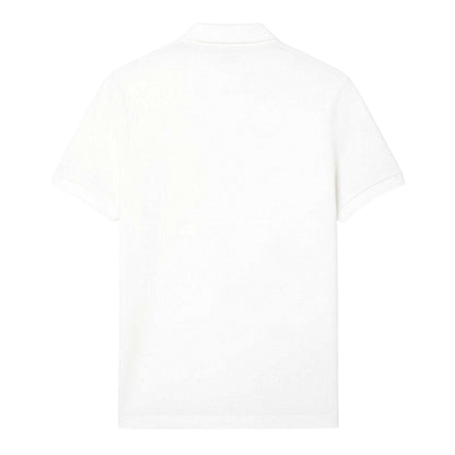 White - Back - Lacoste Mens Paris Open Collar Polo Shirt
