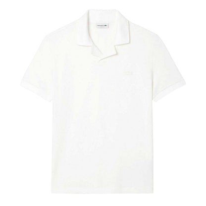 White - Front - Lacoste Mens Paris Open Collar Polo Shirt