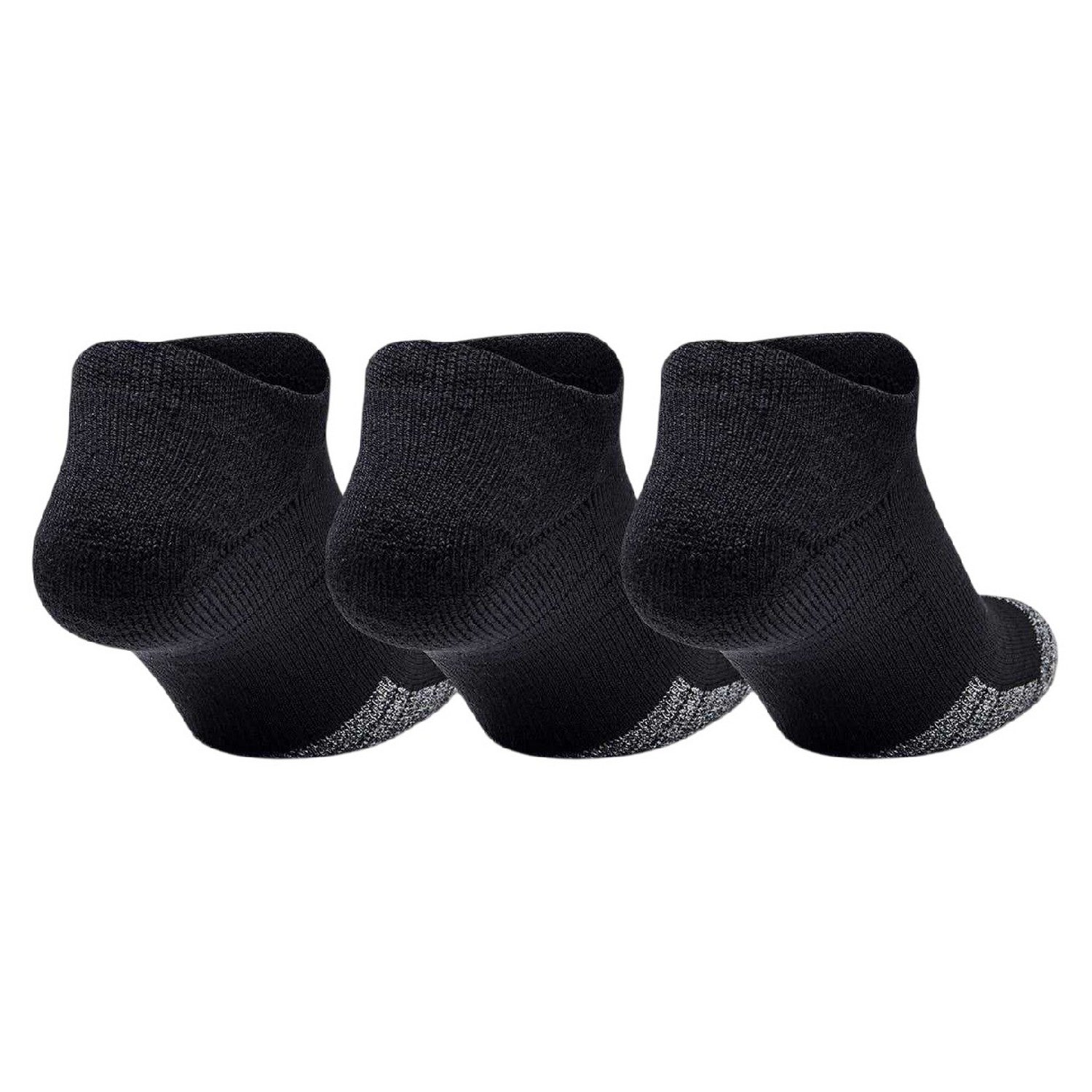Black - Back - Under Armour Unisex Adult Performance No-Show Socks (Pack of 3)