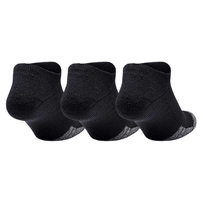 Black - Back - Under Armour Unisex Adult Performance No-Show Socks (Pack of 3)