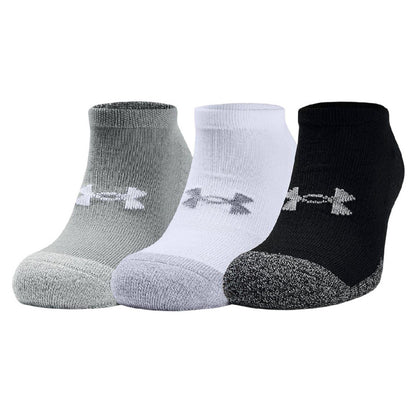Black-Grey-White - Front - Under Armour Unisex Adult Performance No-Show Socks (Pack of 3)