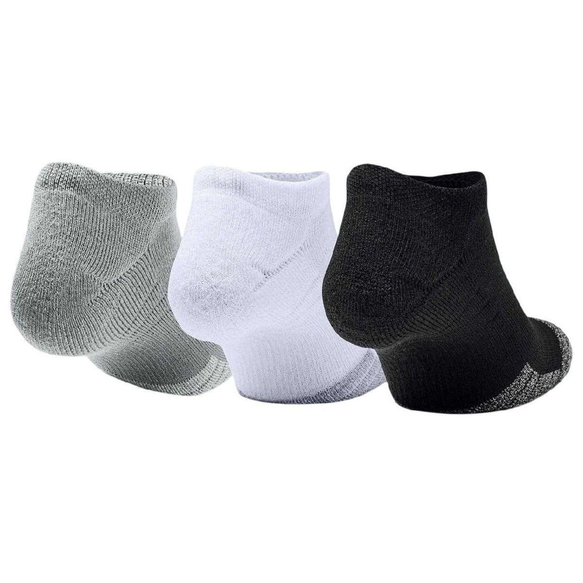 Black-Grey-White - Back - Under Armour Unisex Adult Performance No-Show Socks (Pack of 3)