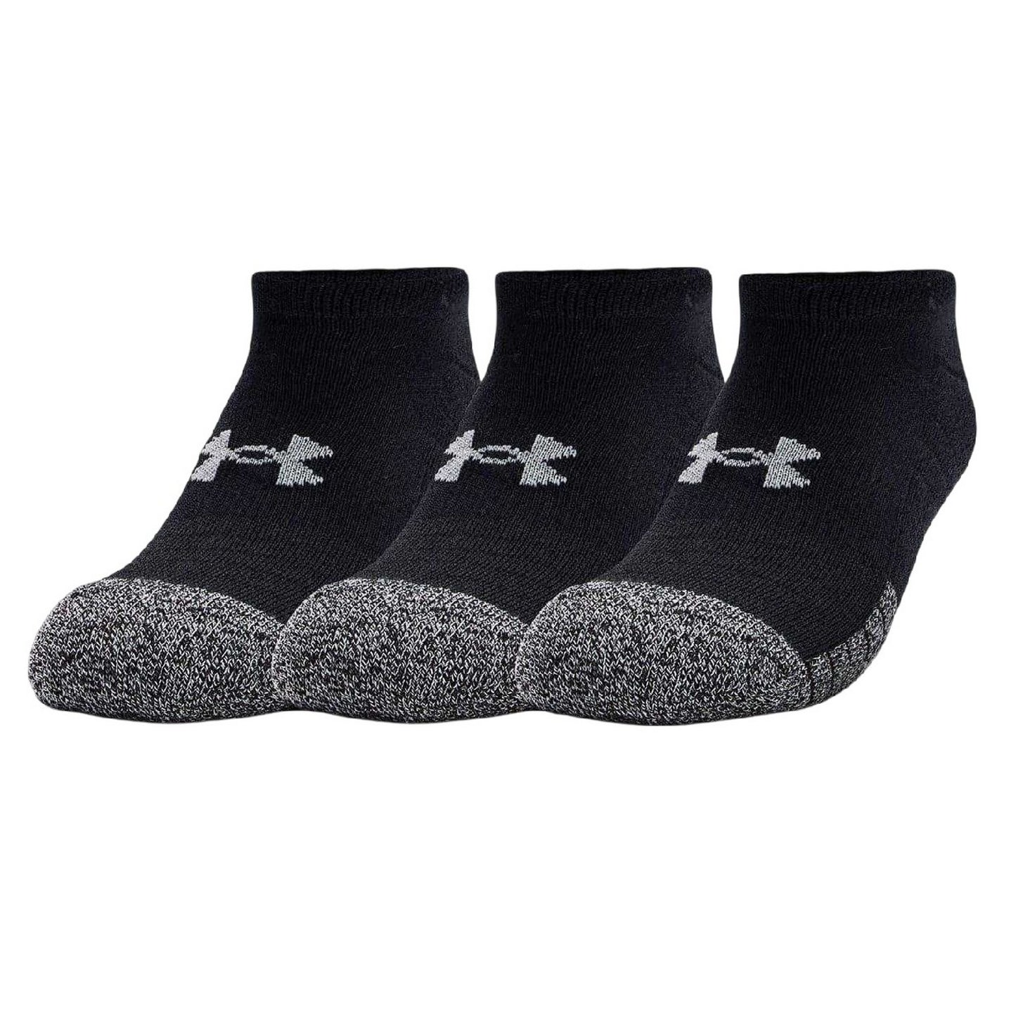 Black - Front - Under Armour Unisex Adult Performance No-Show Socks (Pack of 3)