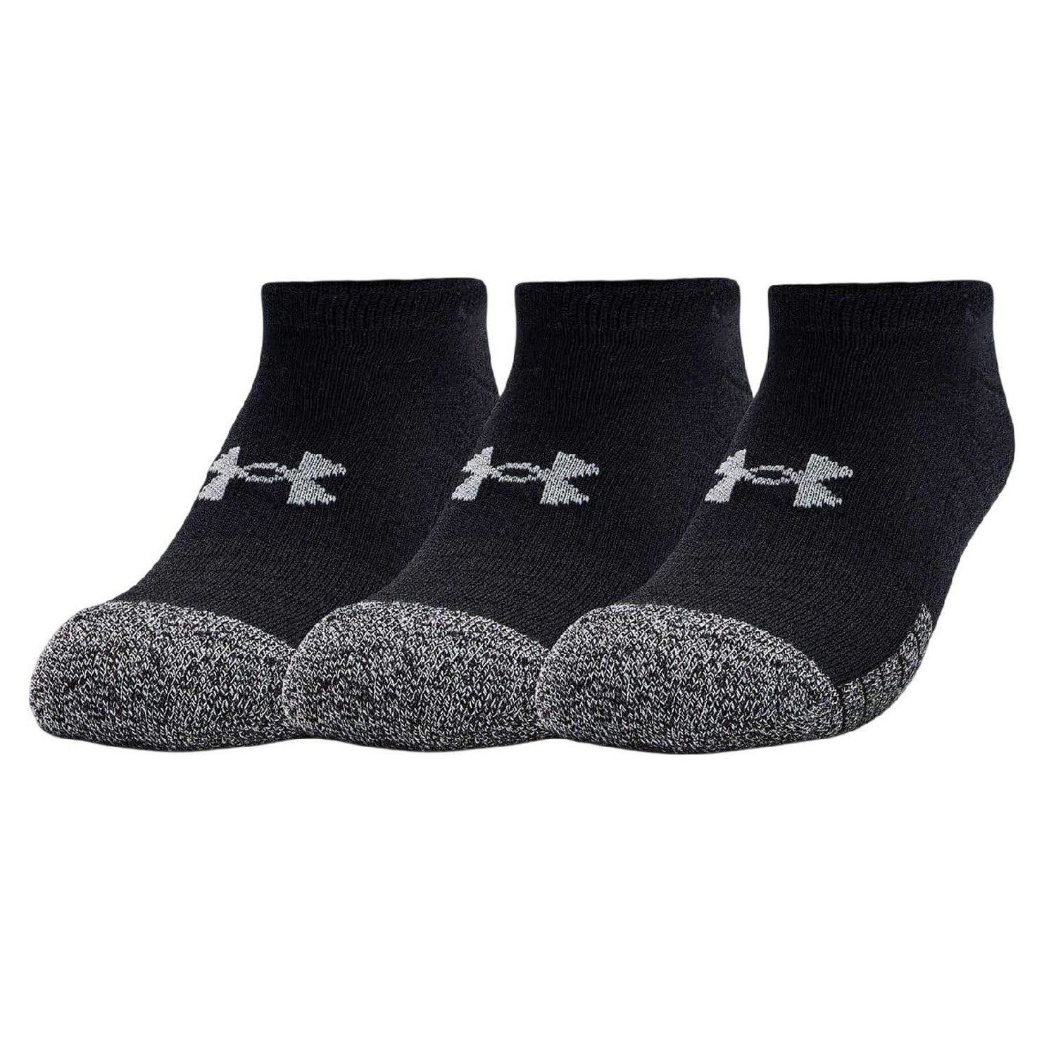Black - Front - Under Armour Unisex Adult Performance No-Show Socks (Pack of 3)