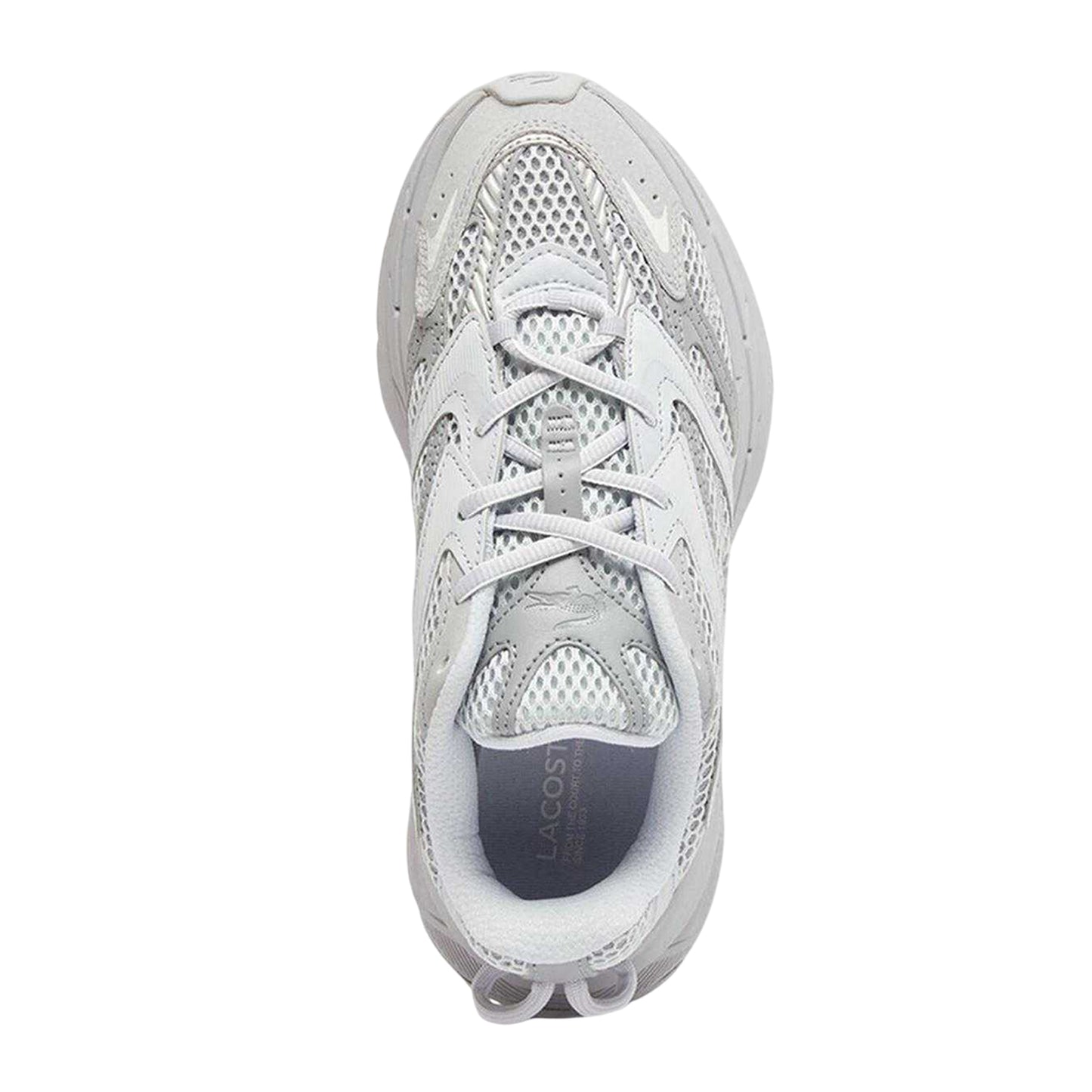 Grey - Side - Lacoste Mens L003 Neo Shot Leather Trainers