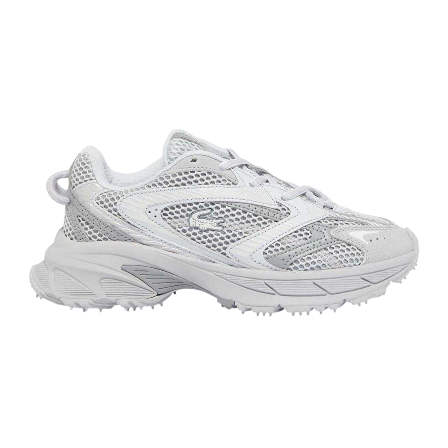 Grey - Front - Lacoste Mens L003 Neo Shot Leather Trainers