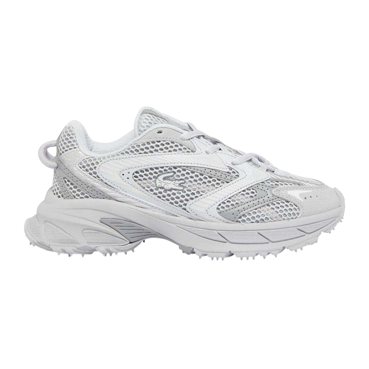Grey - Front - Lacoste Mens L003 Neo Shot Leather Trainers