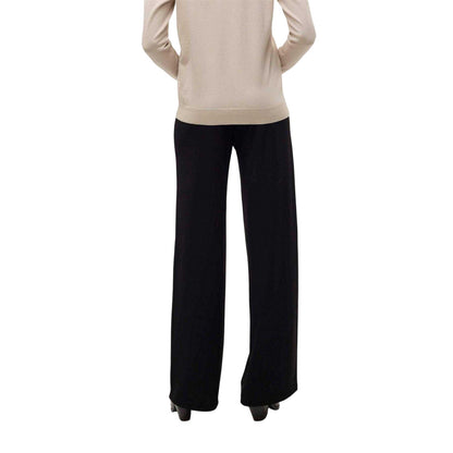 Black - Back - Vero Moda Womens-Ladies Berlin Plain Relaxed Fit Trousers