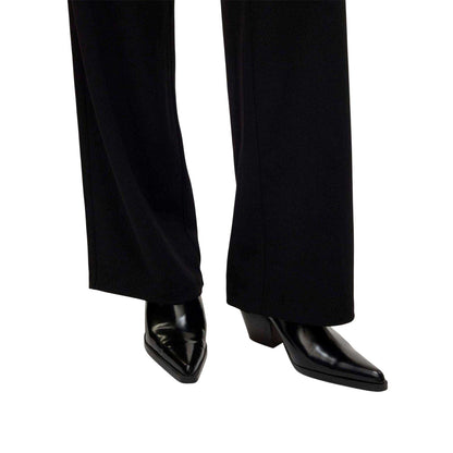 Black - Lifestyle - Vero Moda Womens-Ladies Berlin Plain Relaxed Fit Trousers