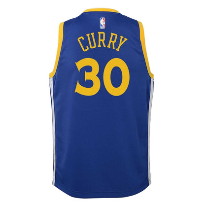 Blue - Back - Nike Childrens-Kids Stephen Curry Golden State Warriors Basketball Jersey