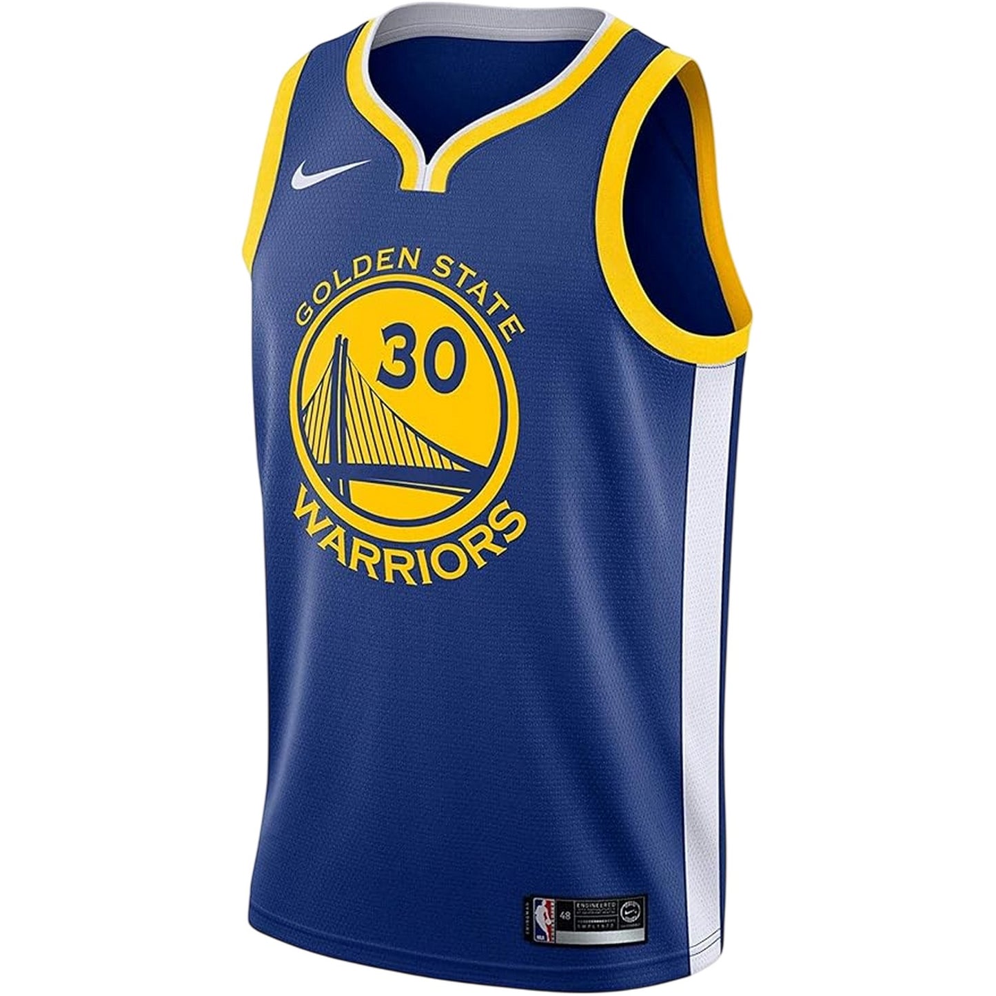Blue - Side - Nike Childrens-Kids Stephen Curry Golden State Warriors Basketball Jersey