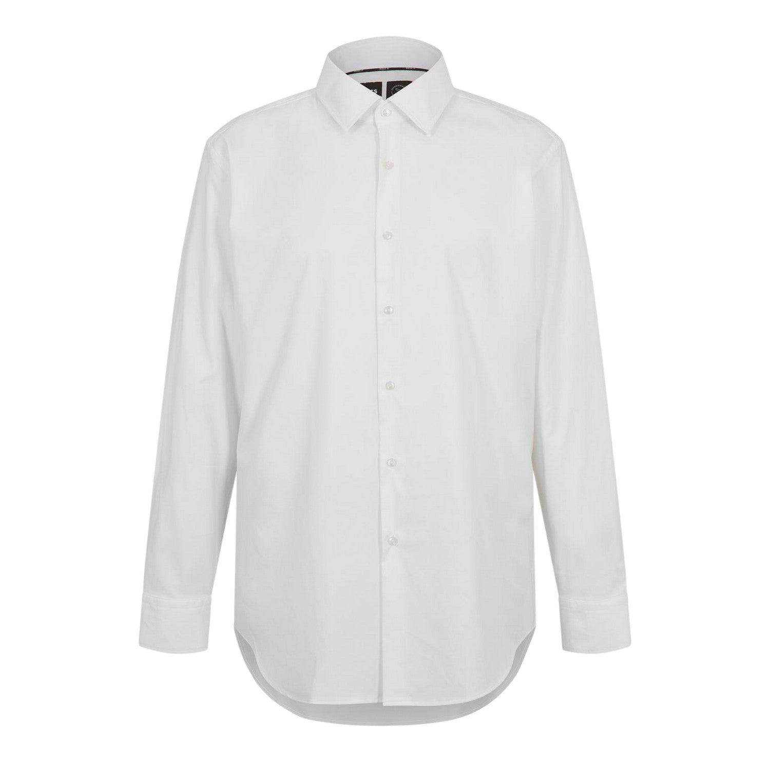 White - Front - Boss Mens P-Hank Oxford Kent Collar Shirt