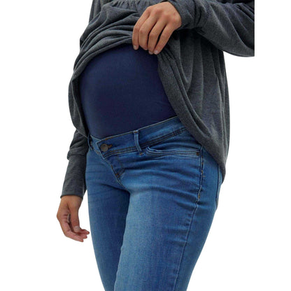 Denim Blue - Lifestyle - Mamalicious Womens-Ladies Mila Maternity Jeans